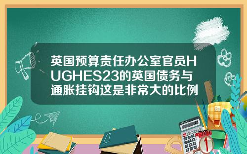 英国预算责任办公室官员HUGHES23的英国债务与通胀挂钩这是非常大的比例