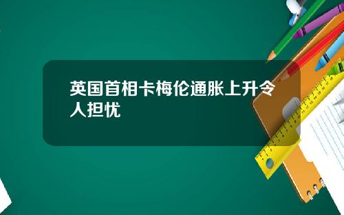 英国首相卡梅伦通胀上升令人担忧
