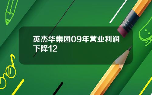 英杰华集团09年营业利润下降12
