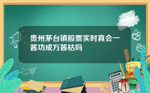 贵州茅台镇股票实时真会一酱功成万酱枯吗