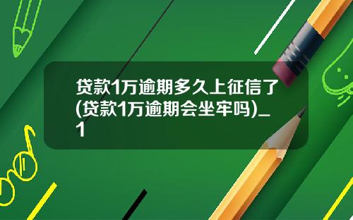 贷款1万逾期多久上征信了(贷款1万逾期会坐牢吗)_1