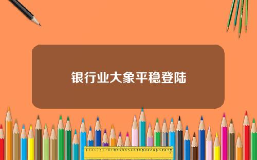银行业大象平稳登陆
