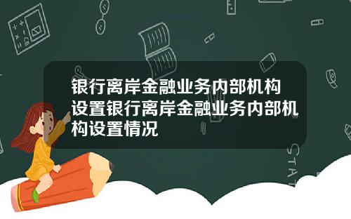 银行离岸金融业务内部机构设置银行离岸金融业务内部机构设置情况