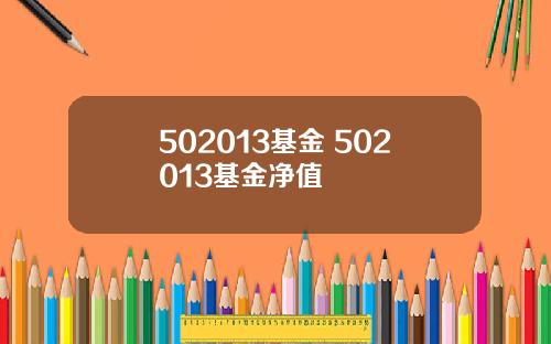 502013基金 502013基金净值