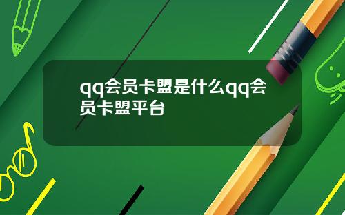 qq会员卡盟是什么qq会员卡盟平台