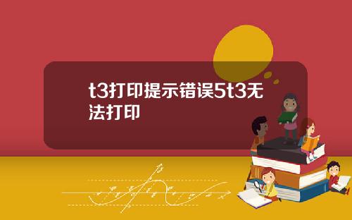 t3打印提示错误5t3无法打印
