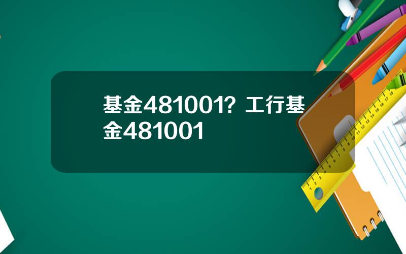 基金481001？工行基金481001