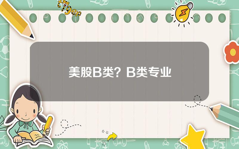 美股B类？B类专业