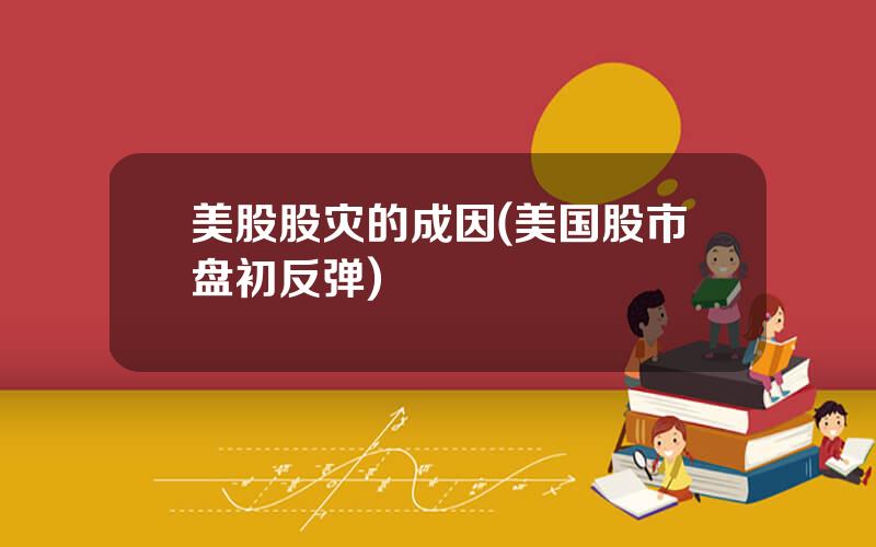 美股股灾的成因(美国股市盘初反弹)