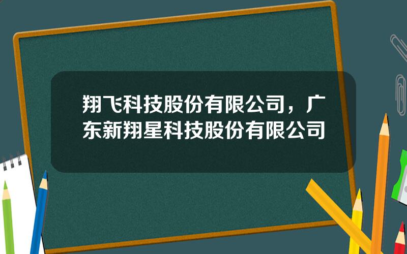 翔飞科技股份有限公司，广东新翔星科技股份有限公司