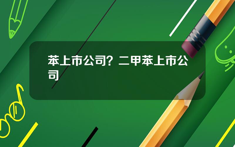 苯上市公司？二甲苯上市公司