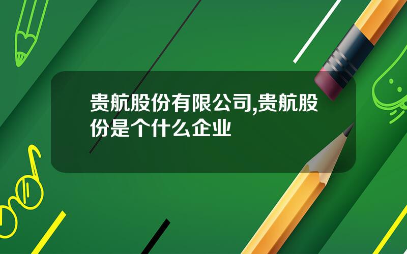 贵航股份有限公司,贵航股份是个什么企业
