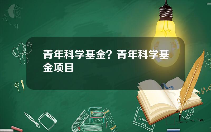 青年科学基金？青年科学基金项目